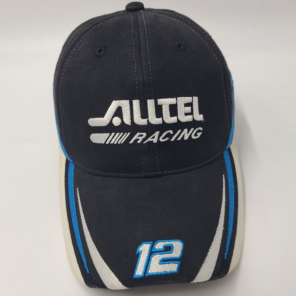 Vintage Ryan Newman Hat Strapback Black Blue NASCAR #12 Alltel Racing Penske Men